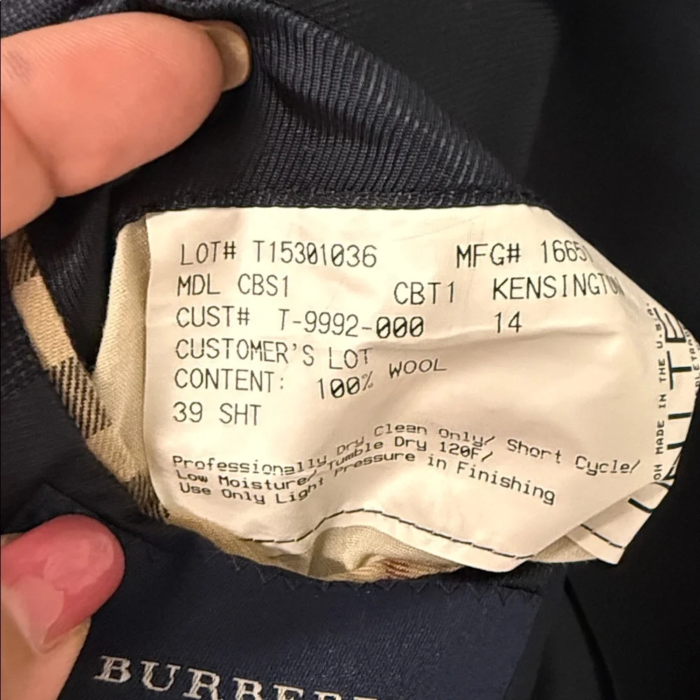 Burberry navy blue jacket